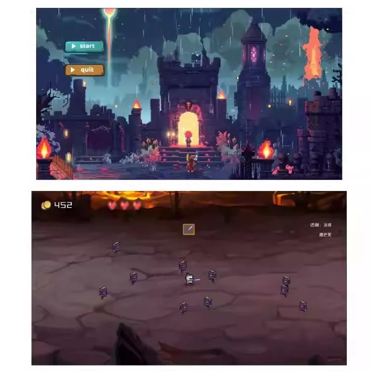 Unity3D 仿元气骑士像素动作闯关手游完整源码 2D 横版地牢冒险游戏开发工程-朝晞小屋