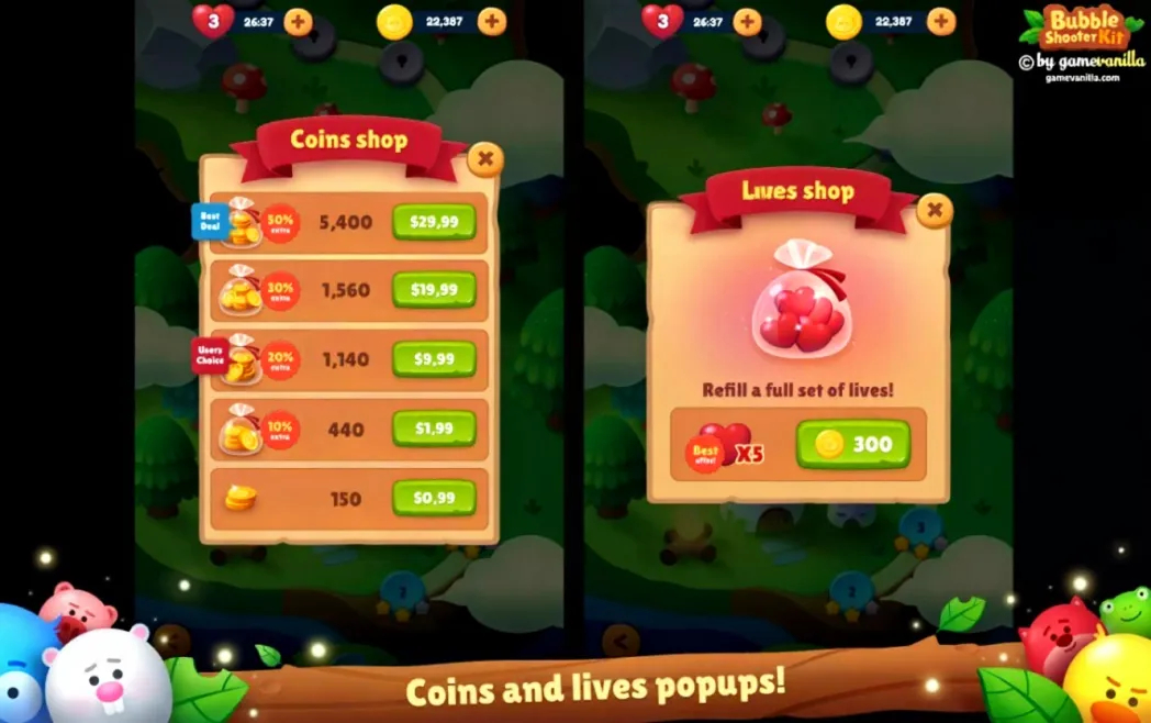 图片[3]-UnityBubbleShooterKit2.5.0 泡泡龙射击消除手游完整 U3D 免编程游戏模板源码-朝晞小屋