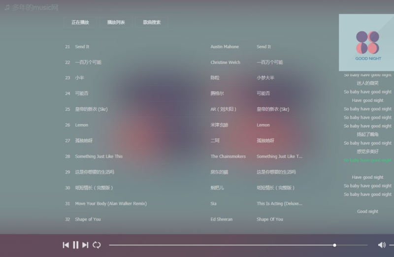 PHP精品在线音乐分享网站源码_免费下载-朝晞小屋