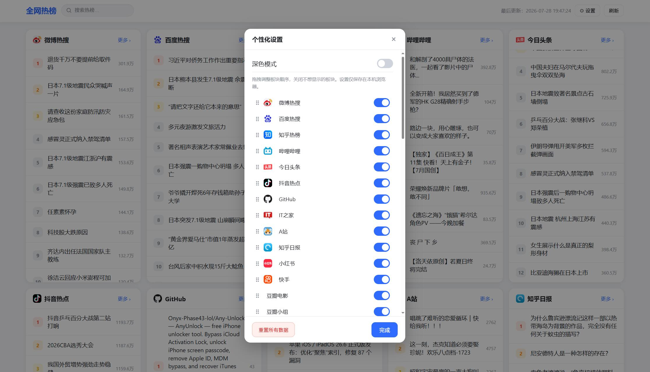 图片[2]-全网今日热榜源码-朝晞小屋