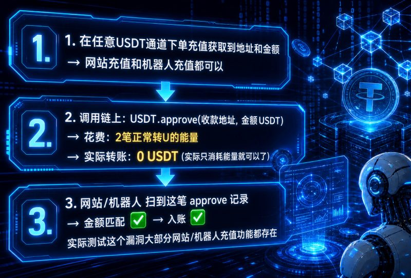 USDT充值漏洞攻击 Node 源码|TRC20/ERC20 充值漏洞利用脚本全套源码-朝晞小屋